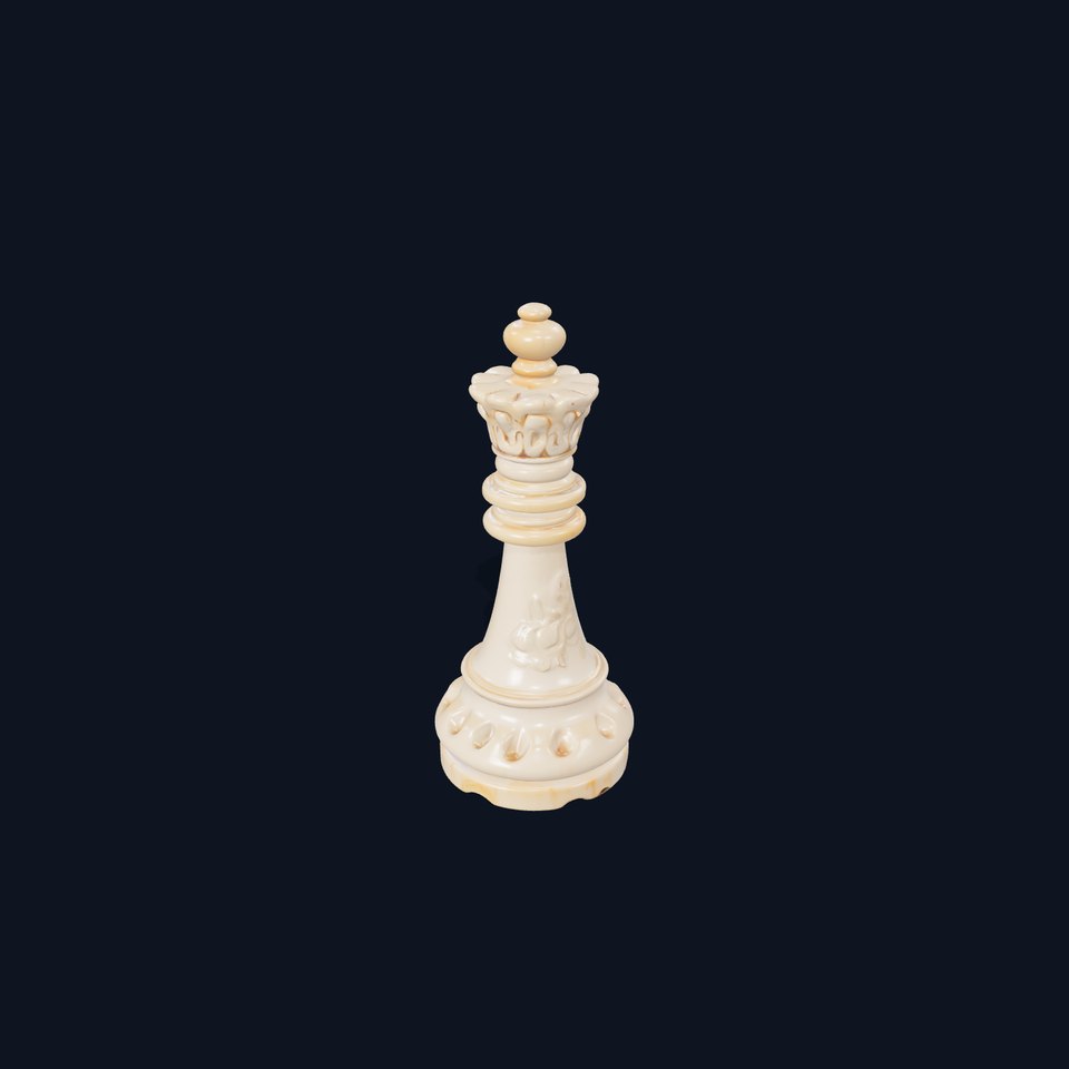 Elegant Ivory Chess King model pack